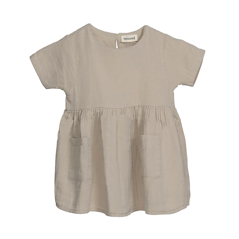 Vanilla Beige Baby Girl Dress