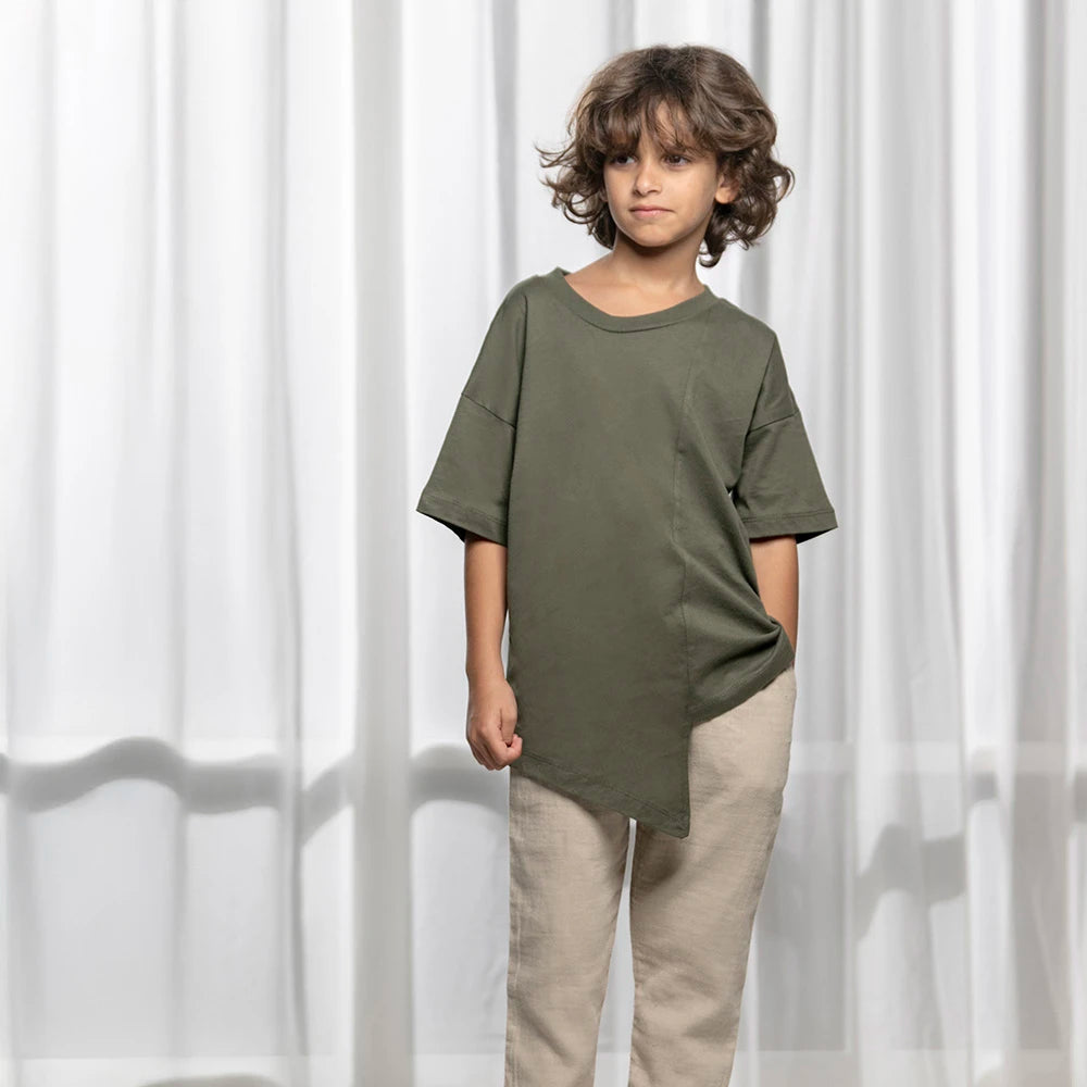 Zigzag Boy Basil T-shirt