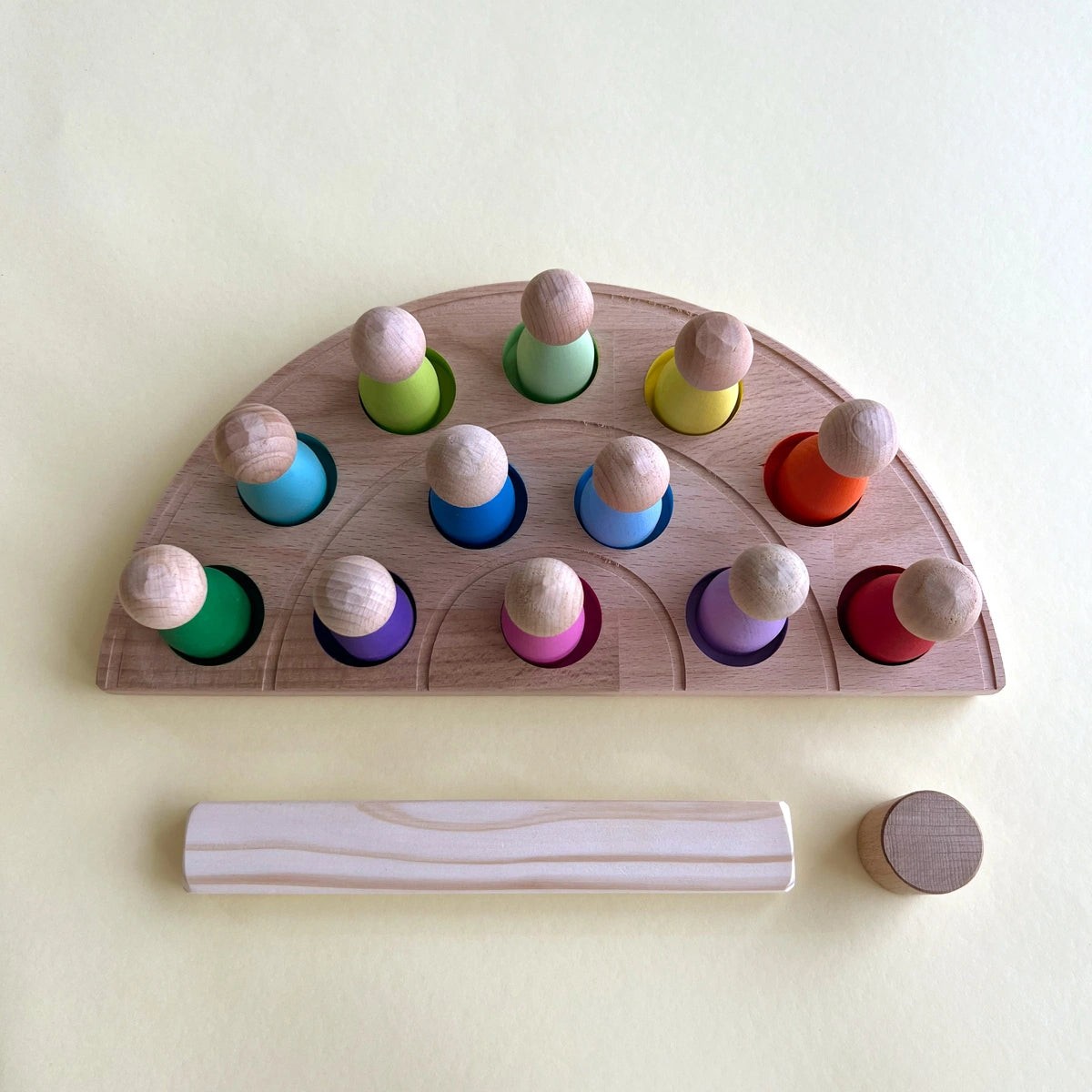 Peg Dolls with Matching Tray