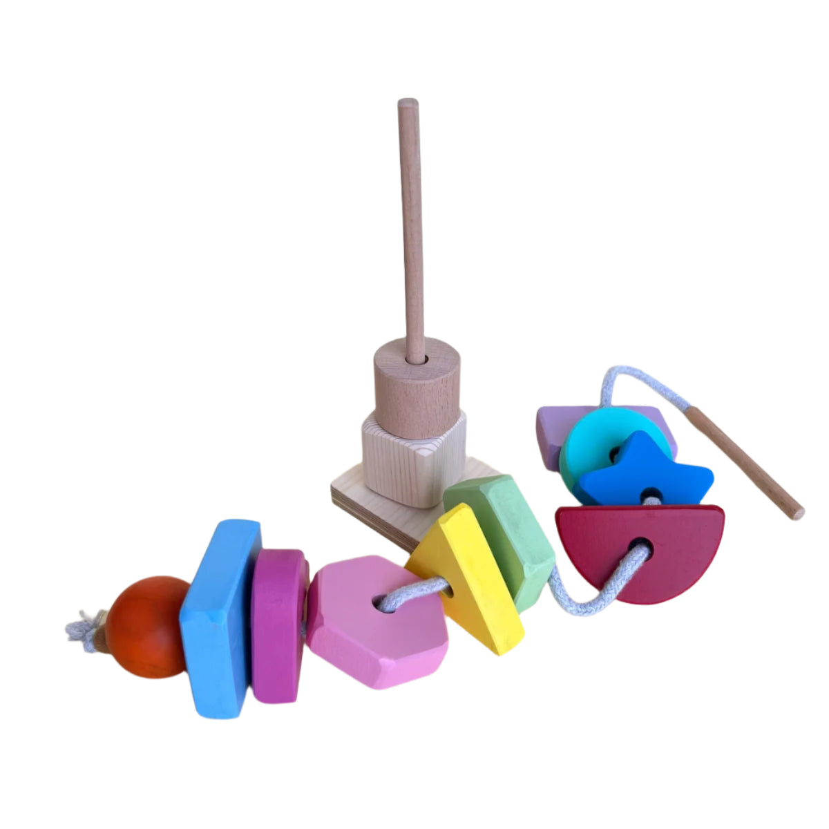 Geometric Colorful Shapes with Thread