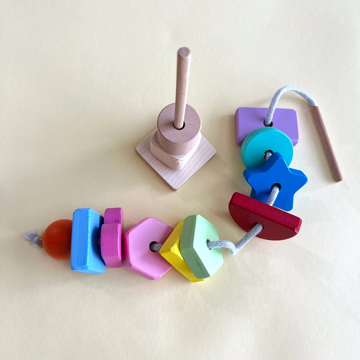Geometric Colorful Shapes with Thread