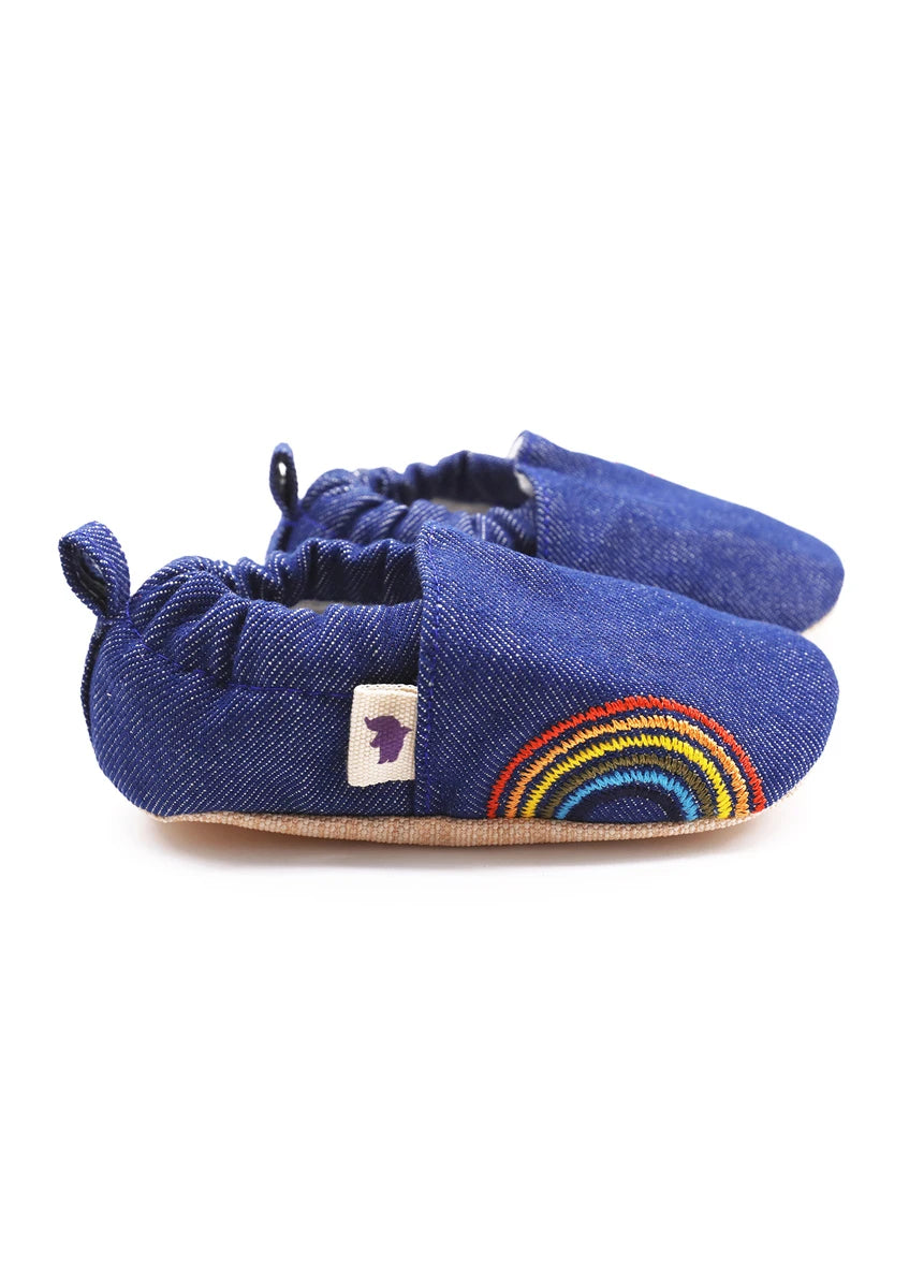 Non-Slip Moccasins - Sun & Rainbow