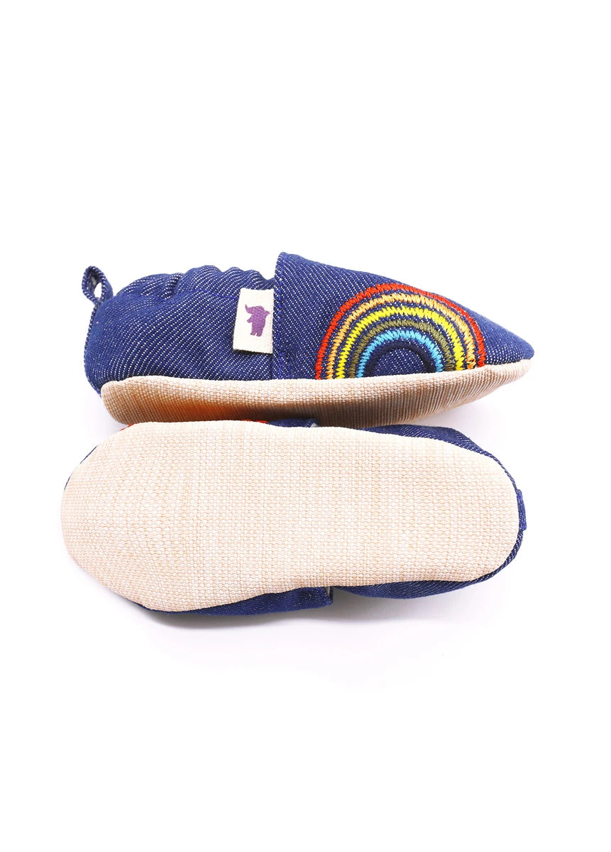 Non-Slip Moccasins - Sun & Rainbow