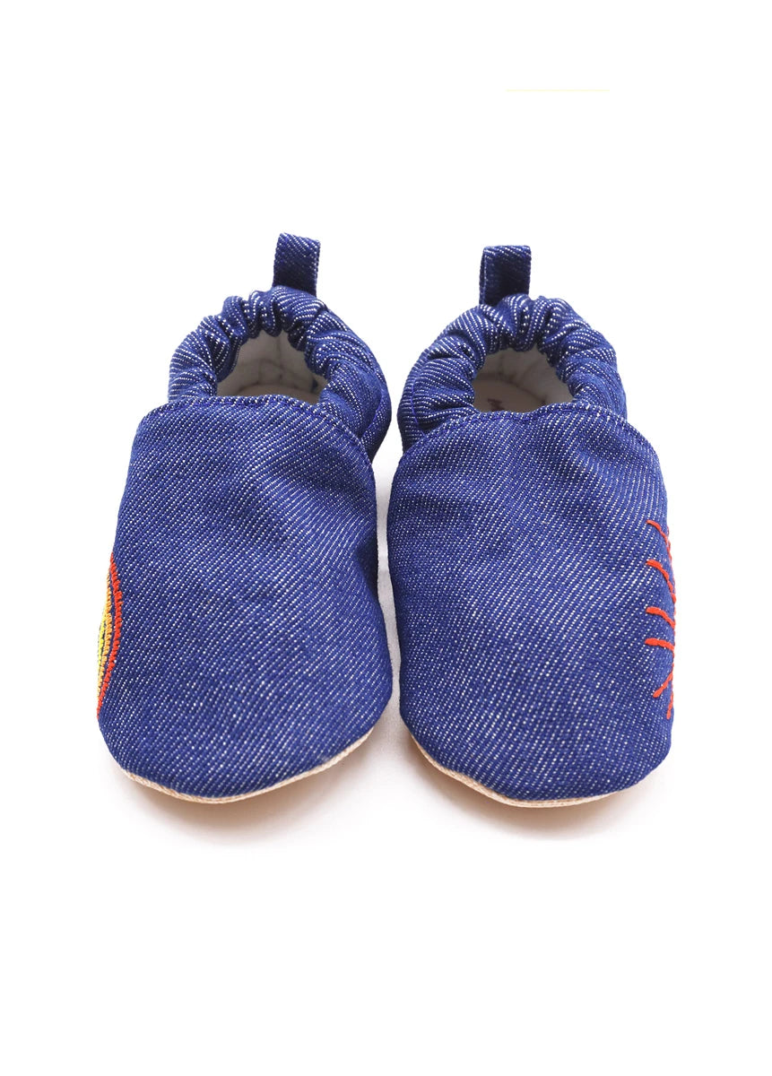Non-Slip Moccasins - Sun & Rainbow