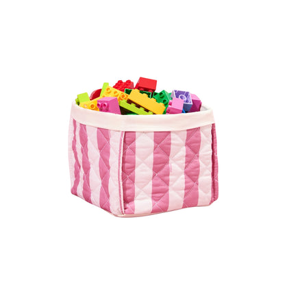 Medium Storage Box - Azalea Stripes
