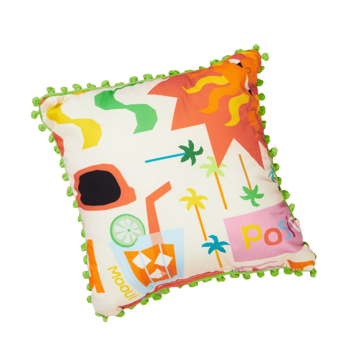 Pompom Cushion - Summer Vacation