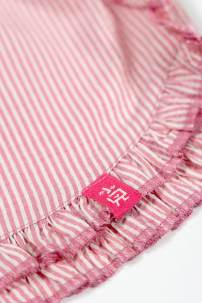 Happy Stripes Retro Shorts - Pink
