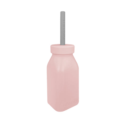 BOTTLE + STRAW - Pinky Pink