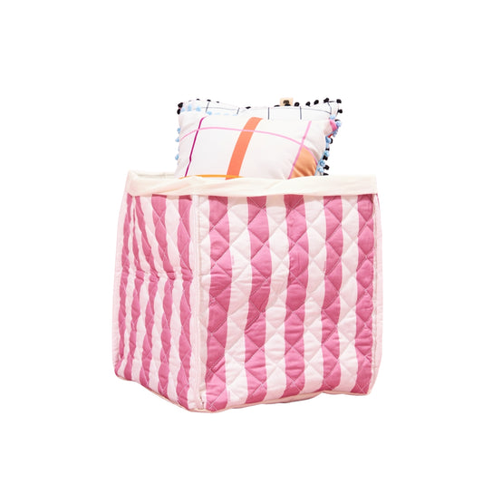 Large Storage Box - Azalea Stripes