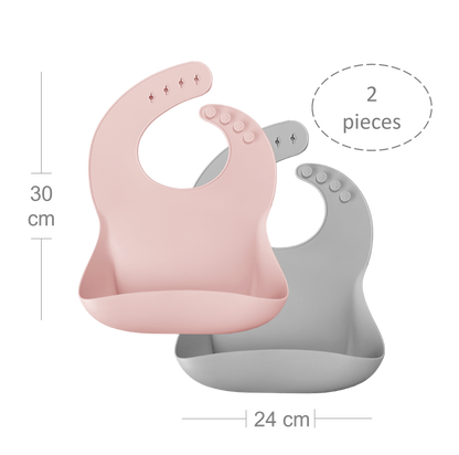 BASICS Bib Set - Pinky Pink