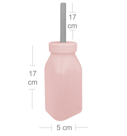 BOTTLE + STRAW - Pinky Pink