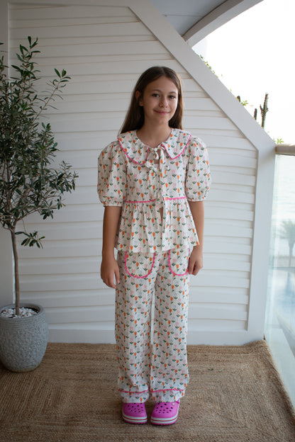 Gaia Trousers Set - Tulip
