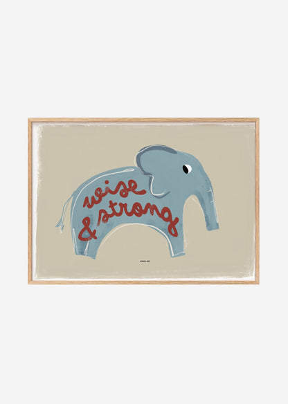 Poster - Elephant (Grey)