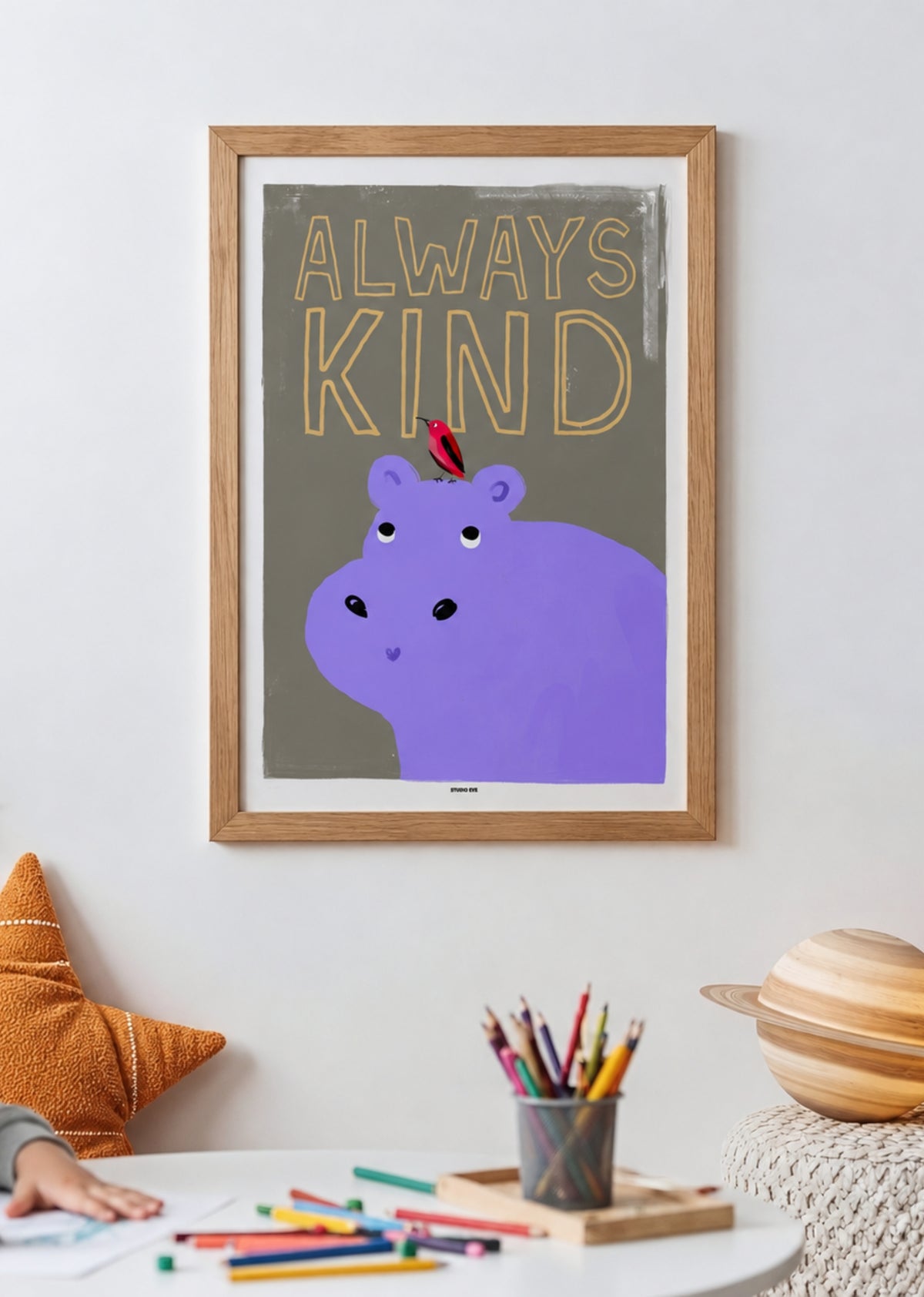 Poster - Hippo (Purple)