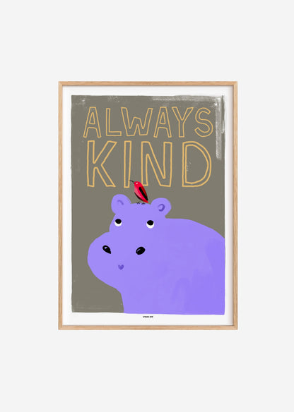 Poster - Hippo (Purple)