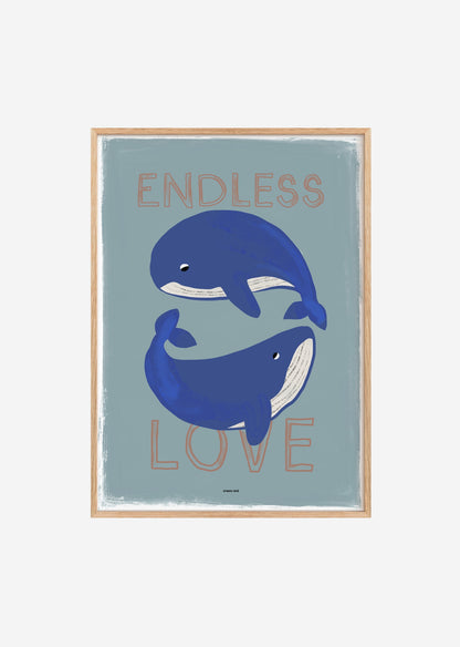 Poster - Whale (Blue)