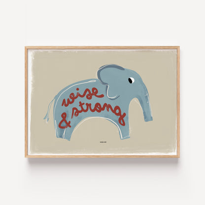 Poster - Elephant (Grey)