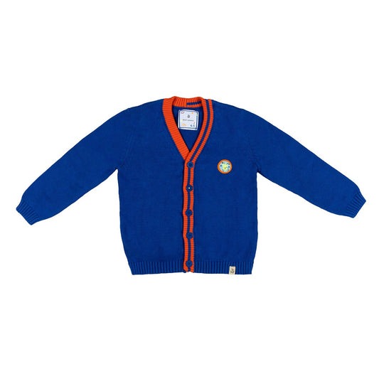 Blue Stripes Knitted Cardigan