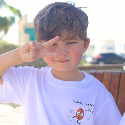 Coffee Late Kids T-Shirt