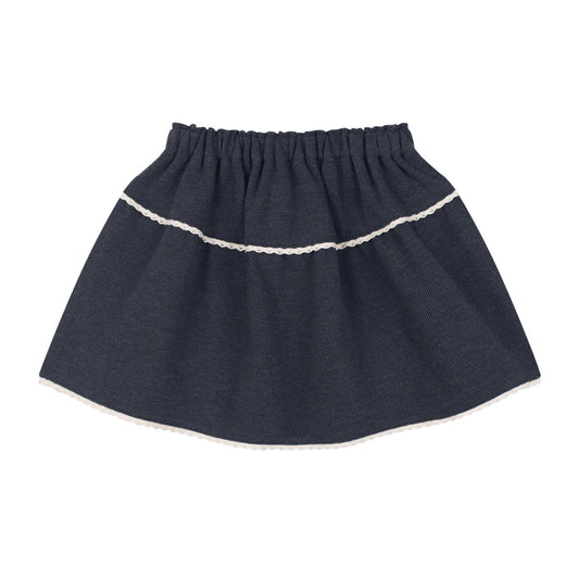 Grey Skirt with Trim