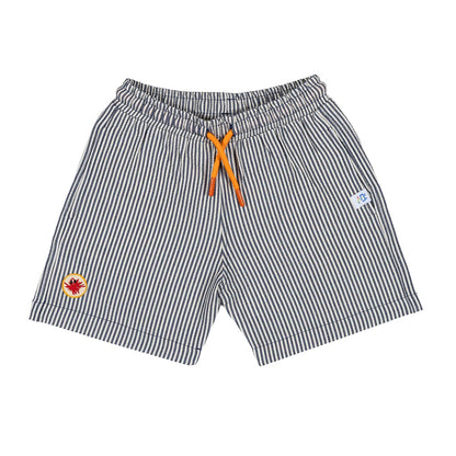 Happy Stripes Woven Shorts - Indigo