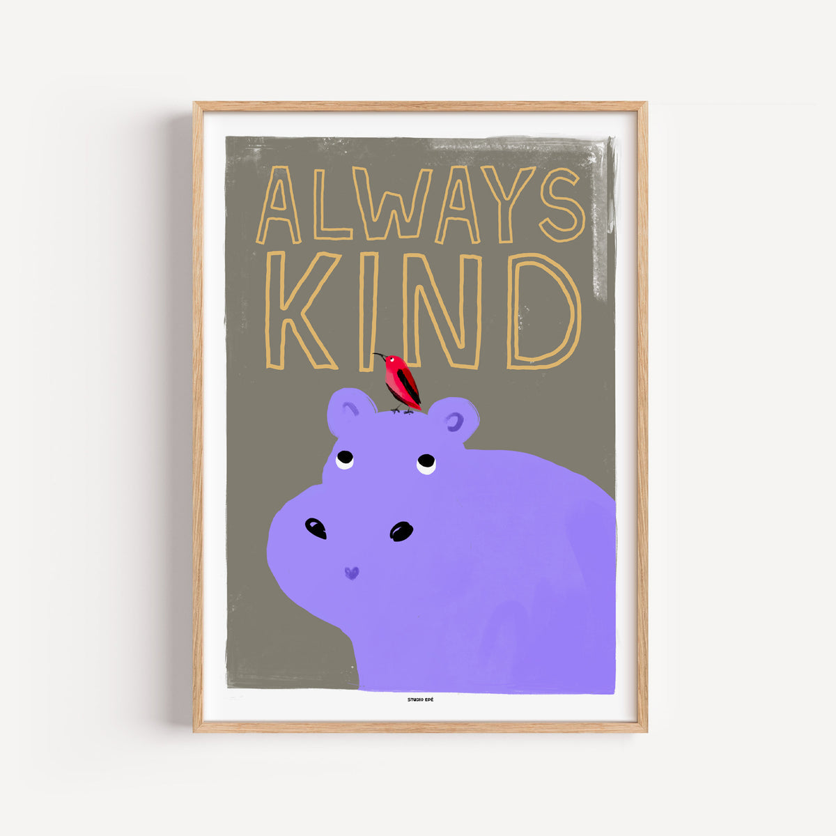 Poster - Hippo (Purple)