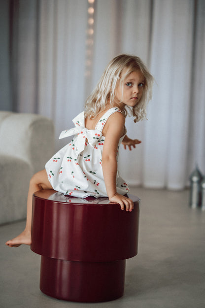 Ava Dress - Cherry