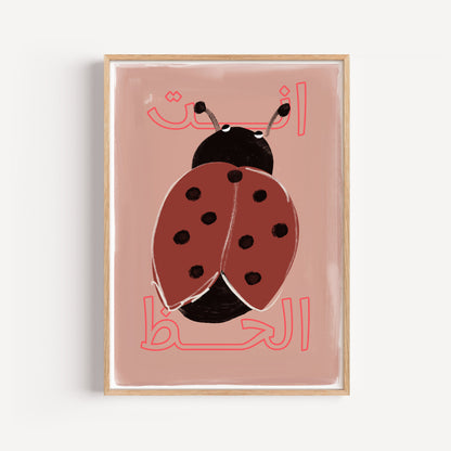 Poster - Arabic Ladybug (Brown)