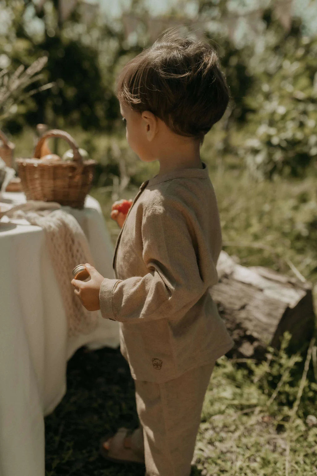 Linen Trousers Set - Sand