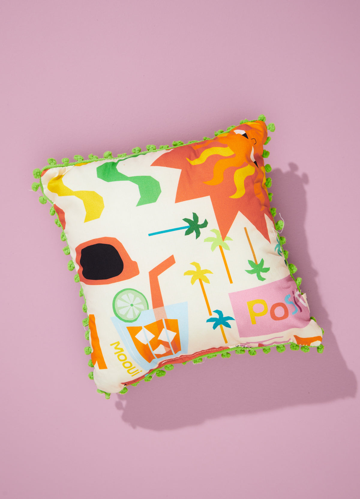 Pompom Cushion - Summer Vacation