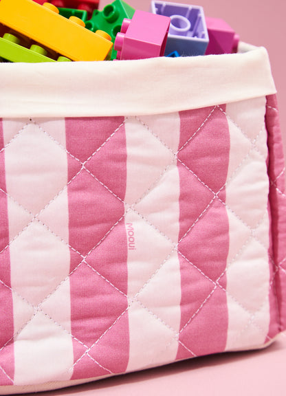 Medium Storage Box - Azalea Stripes