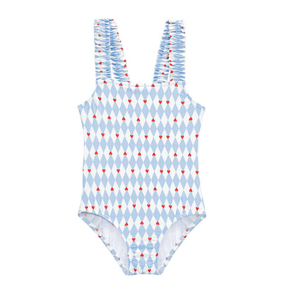 Smocked Swimsuit - Diamonds