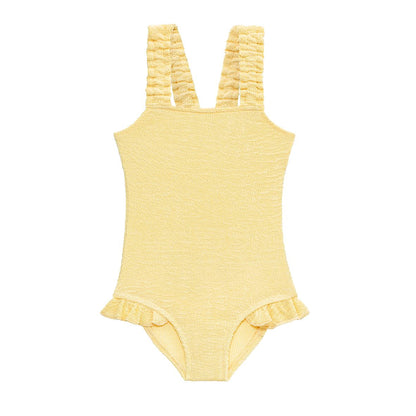 Smocked Swimsuit - Butter Yellow