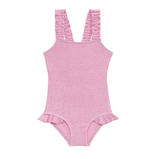 Smocked Swimsuit - Pink Frosting