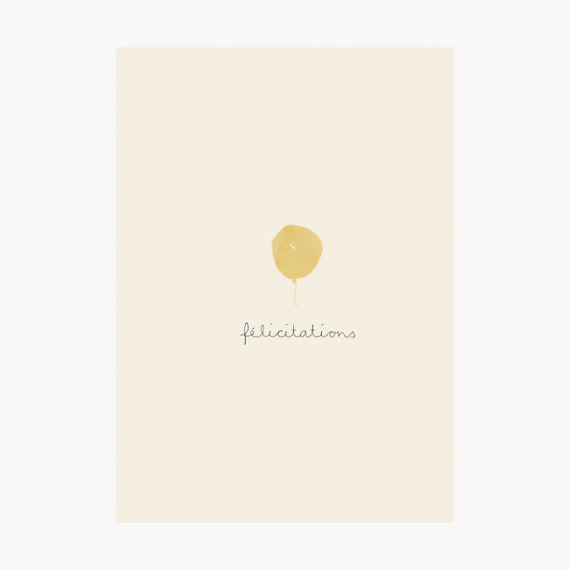 Congratulations Card - Yellow Balloon