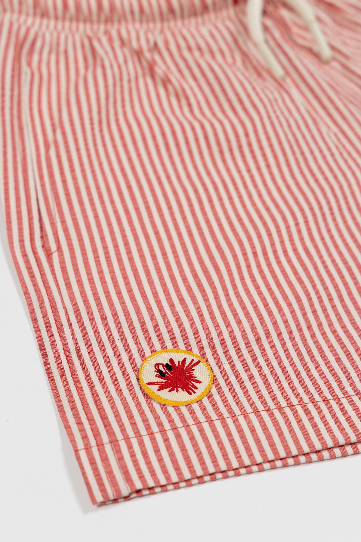 Happy Stripes Woven Shorts - Red