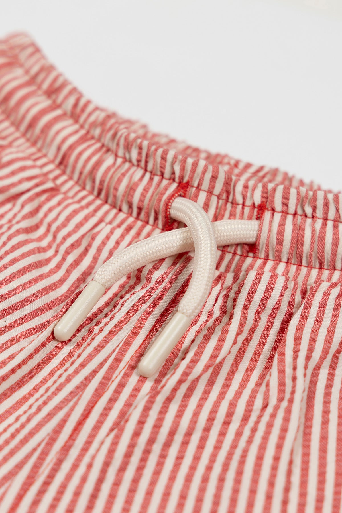 Happy Stripes Woven Shorts - Red