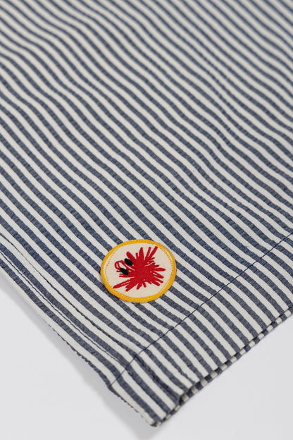 Happy Stripes Woven Shorts - Indigo