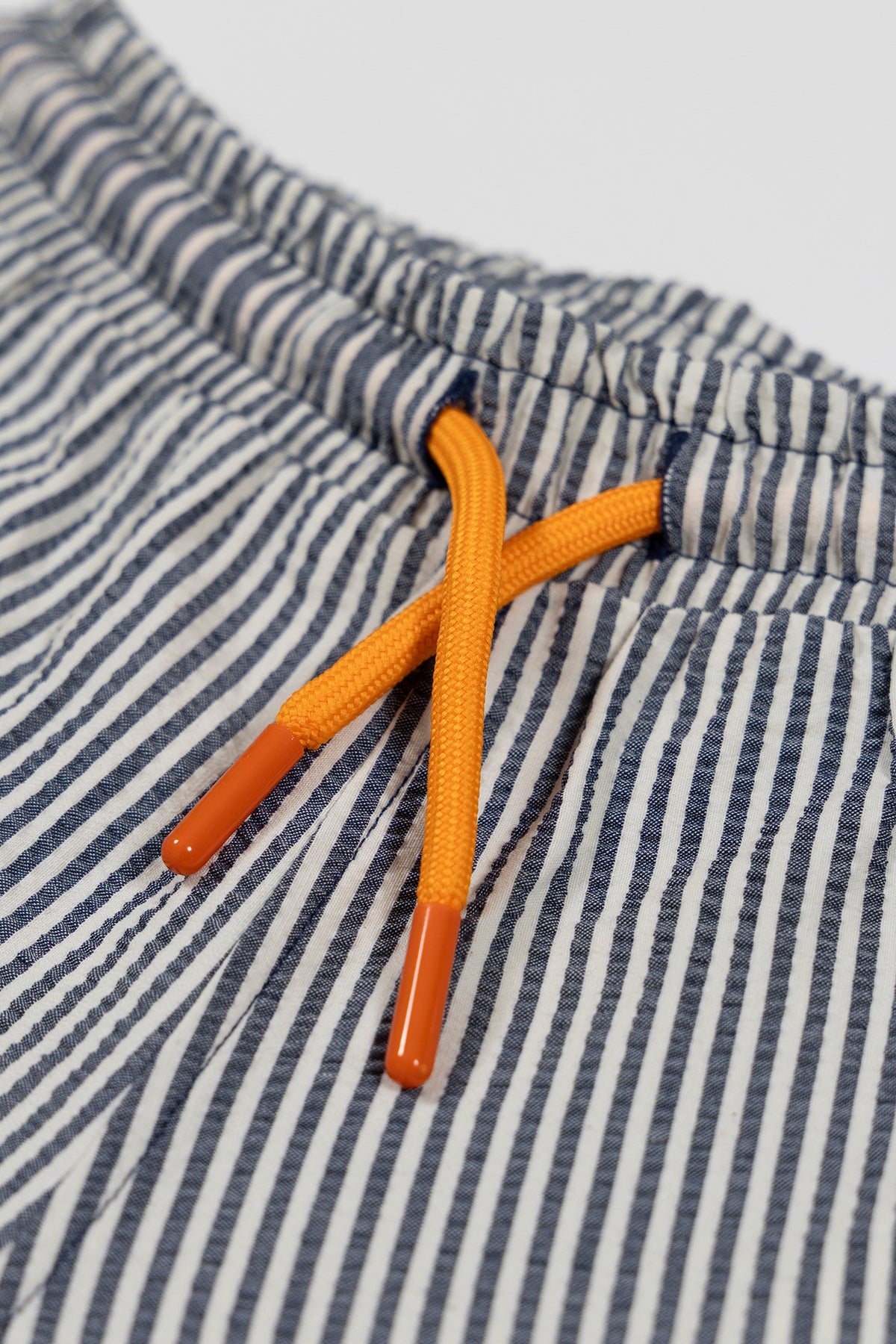 Happy Stripes Woven Shorts - Indigo