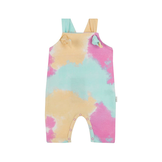 Colorful Tie-Dye Print Overalls