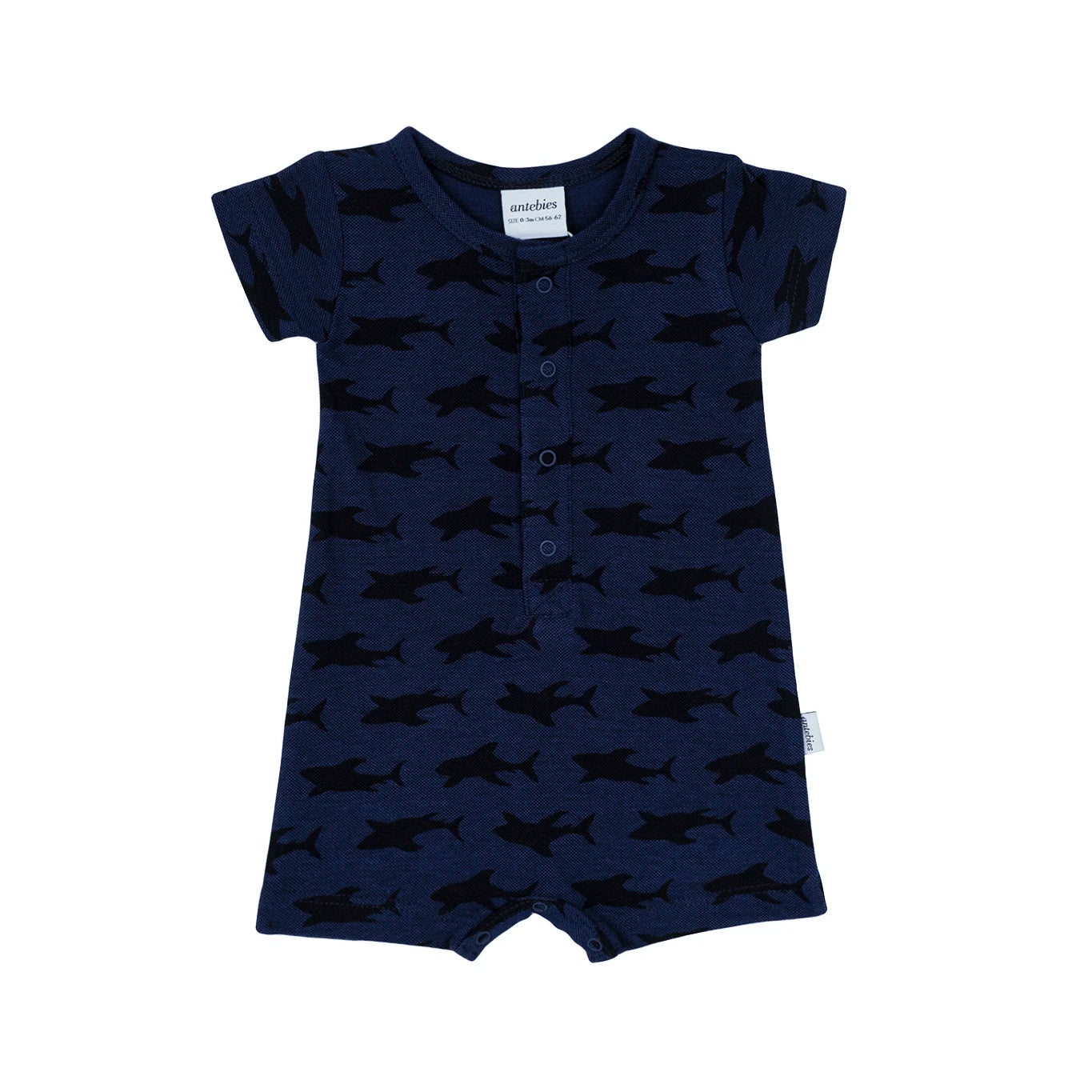 Shark Madness Print Romper