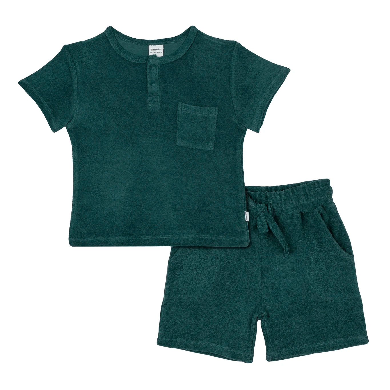 Teal Towel Short Set