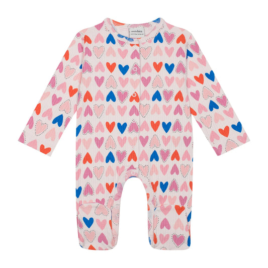 Valentine’s Footed Onesie