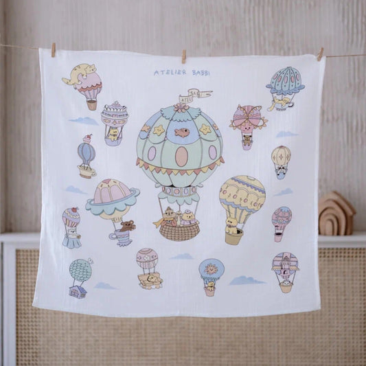 Hot Air Balloon Muslin Swaddle