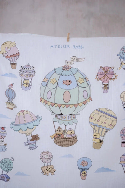 Hot Air Balloon Muslin Swaddle