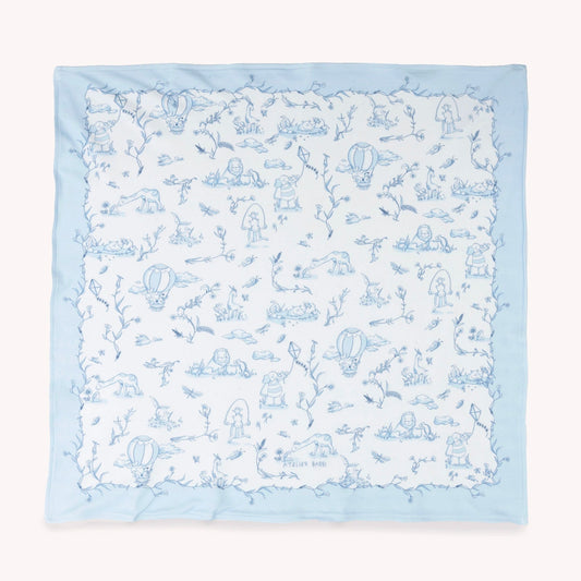 Toile De Jouy Blanket - Blue