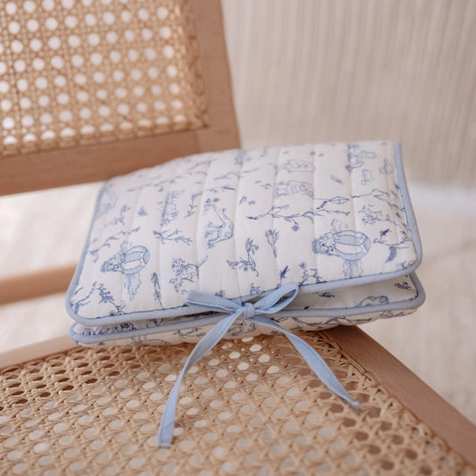 Toile De Jouy Changing Pouch - Blue