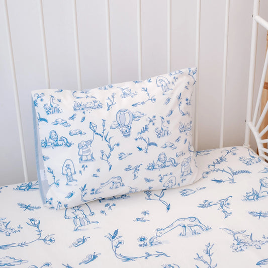 Toile De Jouy Cribsheet Set - Blue