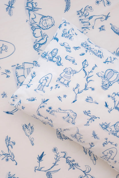 Toile De Jouy Cribsheet Set - Blue