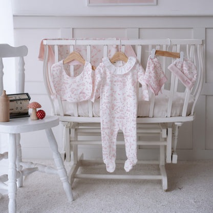 Toile De Jouy Newborn Set - Pink